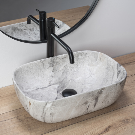 Фото раковина rea livia stone 50 см rea-u3800
