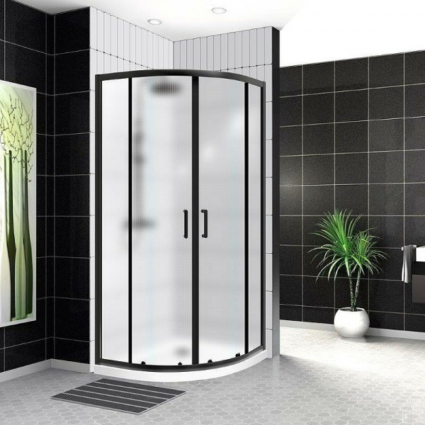 Фото душевое ограждение belbagno uno uno-195-r-2-90-p-nero 90x90 см