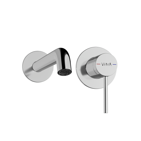 Фото встраиваемый смеситель для раковины vitra minimax round a43549exp цвет хром