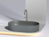 Фото раковина накладная ceramicanova element 60.8 см, цвет: антрацит cn6048mdh