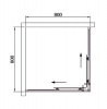 Фото душевое ограждение black&white stellar wind 80x80 см s102