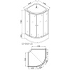 Фото душевая кабина loranto 100x100 см cs-6610-25 g