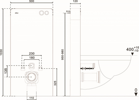 Фото инсталляция для унитазов abber ac0107mw