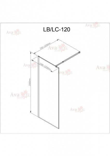 Фото душевая стенка avacan lb120