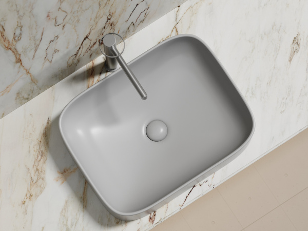 Фото раковина накладная ceramicanova element 50.5 см, цвет: серый cn6052msg