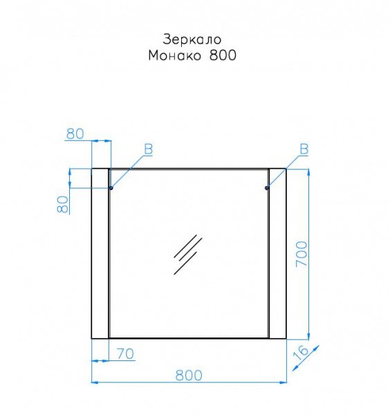 Фото зеркало style line монако 80 лс-00000631