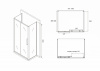 Фото душевое ограждение abber schwarzer diamant 100x90 см ag30100bh-s90b-s90b