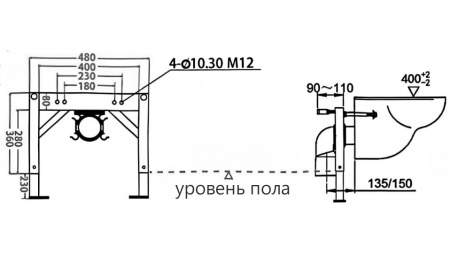 Фото унитаз с инсталляцией abber bequem ac1119s-ac0101p2