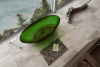 Фото ванна из полиэфирной смолы abber kristall 180x85 см at9702emerald зеленая