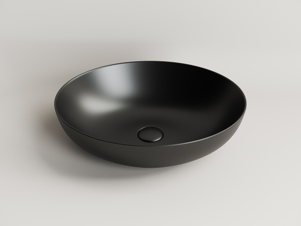 Фото раковина накладная ceramicanova element 52 см, цвет: черный cn6017mb