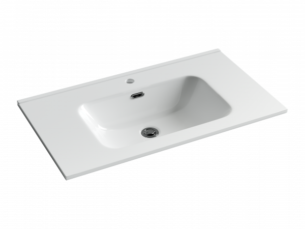 Фото раковина накладная ceramicanova element 81 см, цвет: белый cn7005