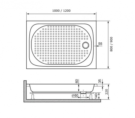 Фото поддон rgw lux/tn 90x120 см 16180292-21