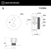 Фото встраиваемый термостатический смеситель для душа whitecross y y1236gl, цвет: золото