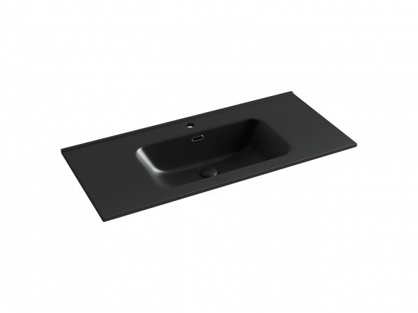 Фото раковина накладная ceramicanova element 101 см, цвет: черный cn7003mb