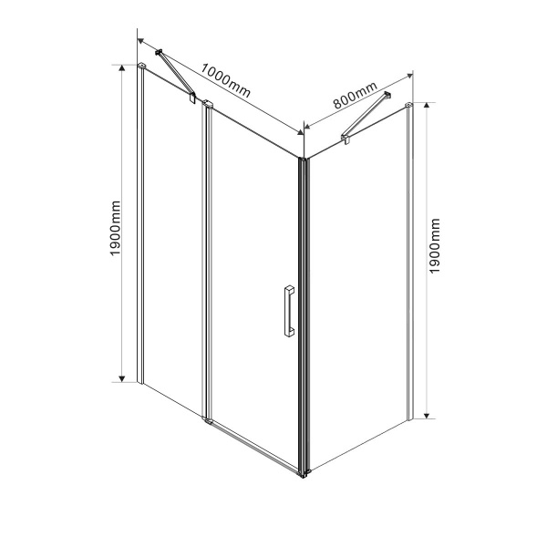 Фото душевой уголок vincea orta 100x80 см vsr-1o8010cl
