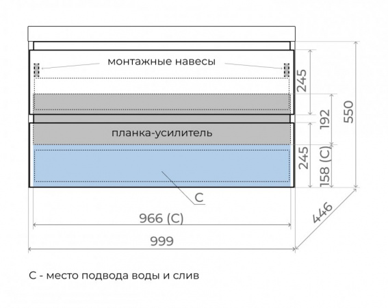Фото тумба под раковину style line манхэттен 100 см лс-00002358