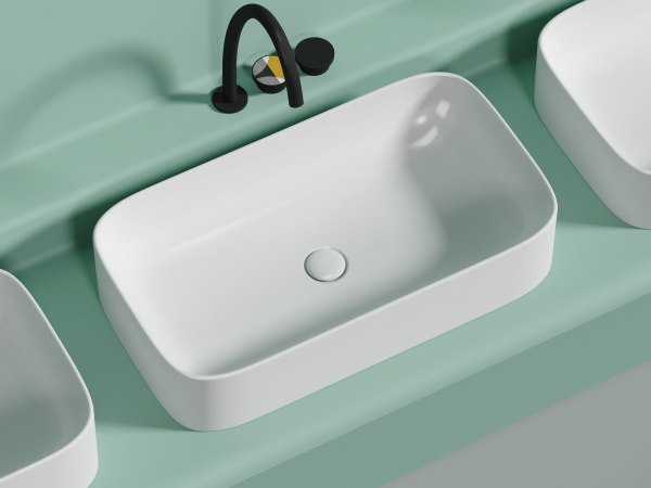 Фото раковина накладная ceramicanova element 70.5 см, цвет: белый cn6054mw