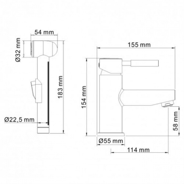 Фото смеситель для раковины wasserkraft main 4108