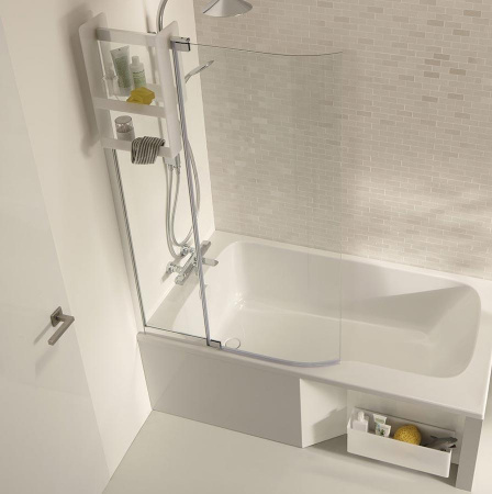 Фото акриловая ванна jacob delafon bain douche malice 170x90 см e6d065l-00 l