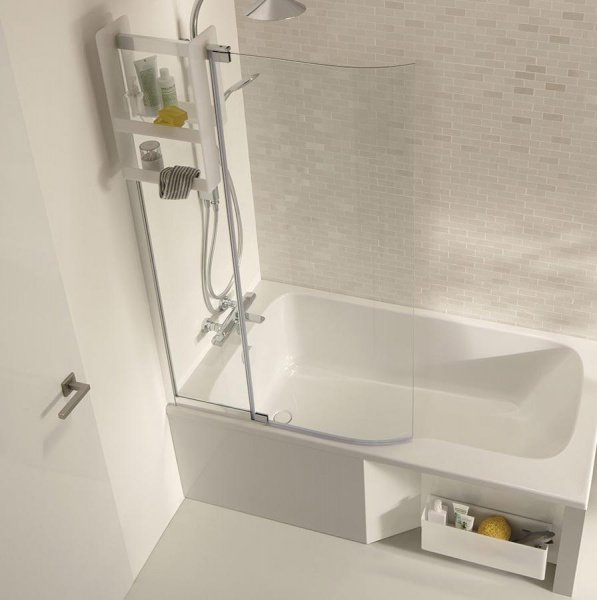 Фото акриловая ванна jacob delafon bain douche malice 170x90 см e6d065l-00 l