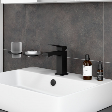 Фото смесители для раковины vitra minimax square a4372036exp цвет черный