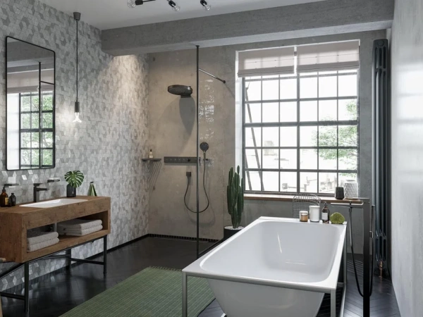 Фото термостатический смеситель для душа hansgrohe rainselect 15382340
