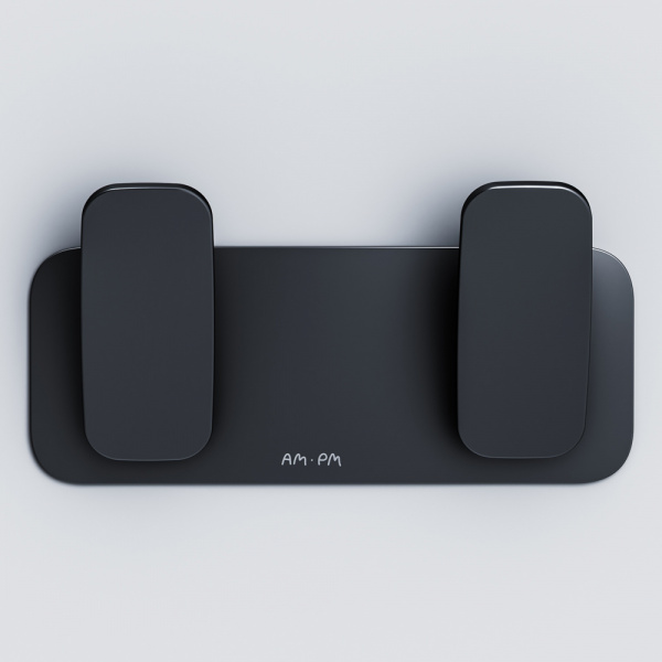 Фото двойной крючок для полотенец am.pm inspire 2.0 black edition a50a35622