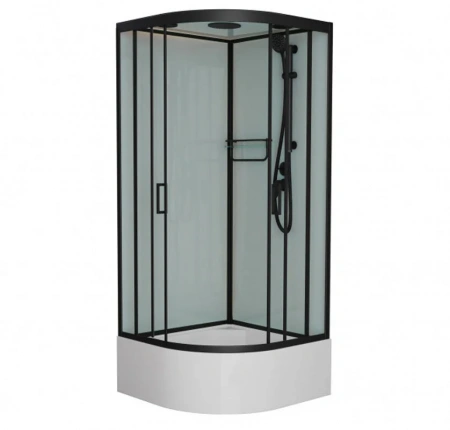 Фото душевая кабина frank f409/2 м black 90x90 см 20070