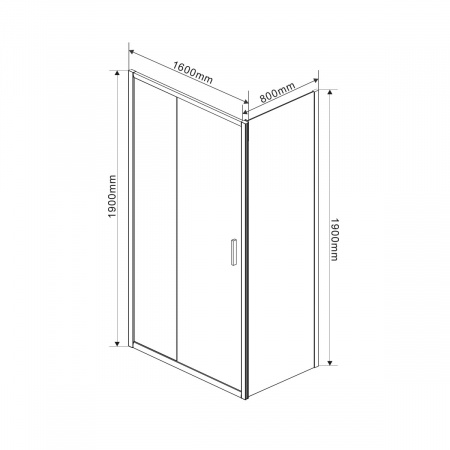 Фото душевой уголок vincea garda 160x80 см vsr-1g8016ch