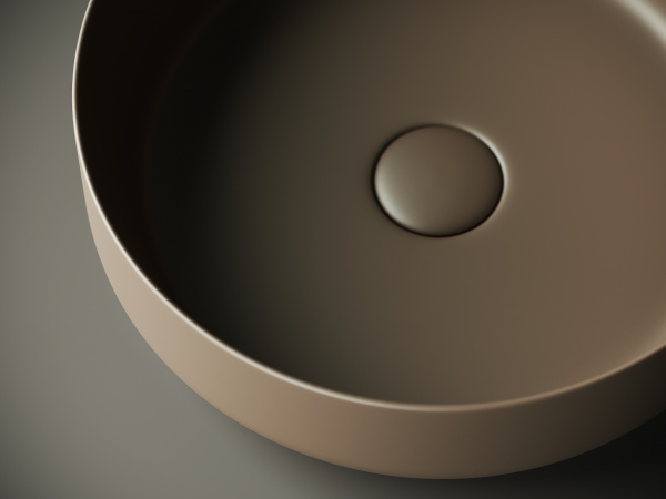 Фото раковина накладная ceramicanova element 39 см, цвет: коричневый cn6022mdb