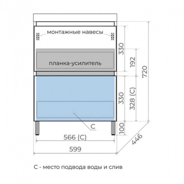 Фото тумба под раковину style line манхэттен 60 см лс-00002377