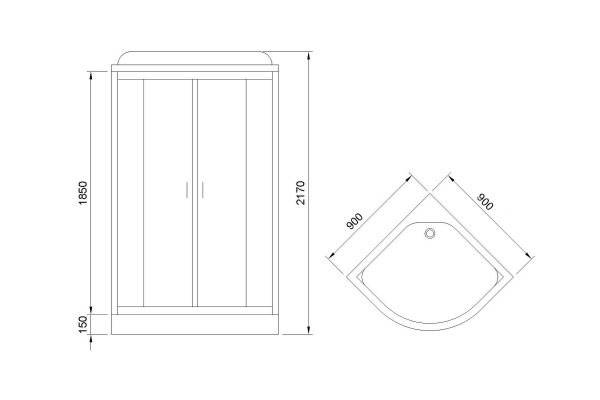 Фото душевая кабина royal bath hk rb90hk5-wt-ch 90x90 см