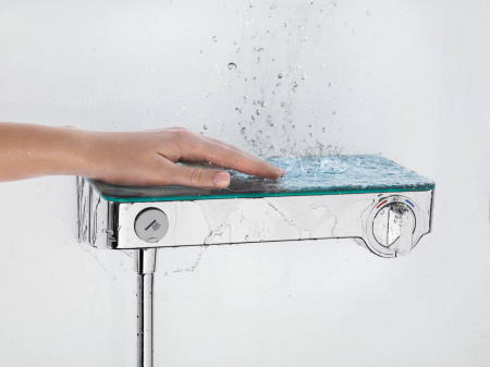 Фото термостатический смеситель для душа hansgrohe showertablet 13171400