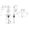 Фото смеситель для раковины hansgrohe tecturis e 73060000