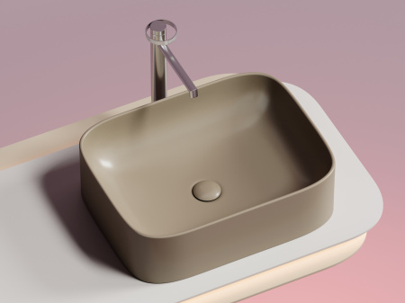Фото раковина накладная ceramicanova element 50.5 см, цвет: капучино cn6052mc
