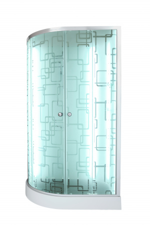 Фото душевая кабина dto 110x80 см em1511rnled+gm с гидромассажем