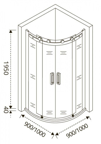 Фото душевое ограждение good door altair r-td-100-c-ch 100 см ал00008