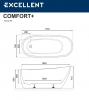 Фото акриловая ванна excellent comfort 175x74 см waex.cmp2.17wh