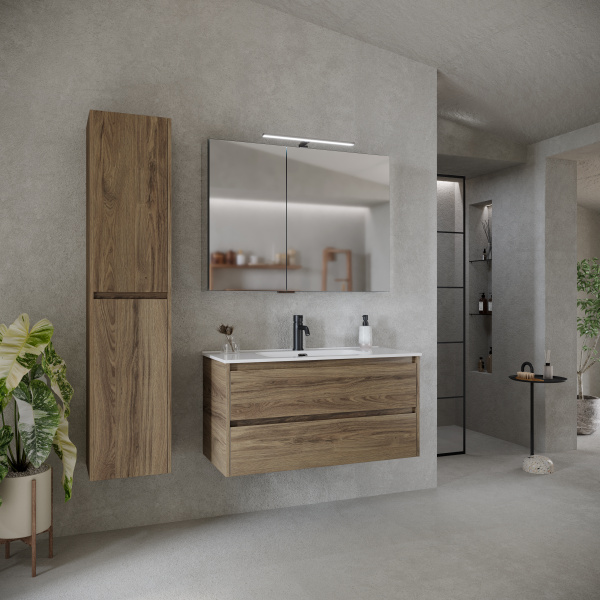 Фото тумба под раковину sancos libra 100 см, цвет: дуб чарльстон lb100ech