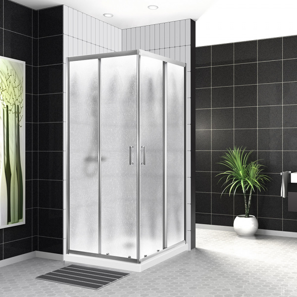 Фото душевое ограждение 	belbagno uno-195 90x90 см uno-195-a-2-90-ch-cr