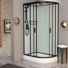 Фото душевая кабина frank f412 l/r black 110x80 см 214214