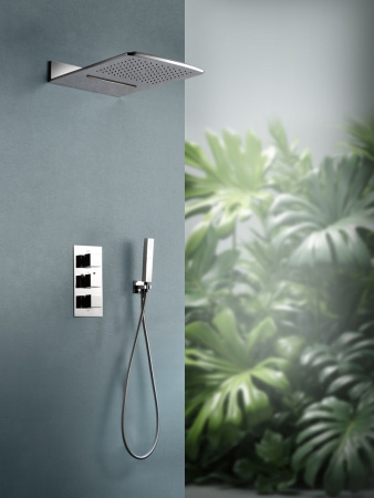 Фото встраиваемая душевая стойка с термостатом altrobagno cascata 040101 cr