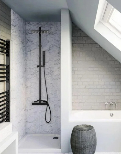 Фото душевая стойка rea milan black mat rea-p7000