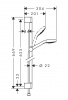Фото душевой гарнитур hansgrohe croma select e multi 12026580400