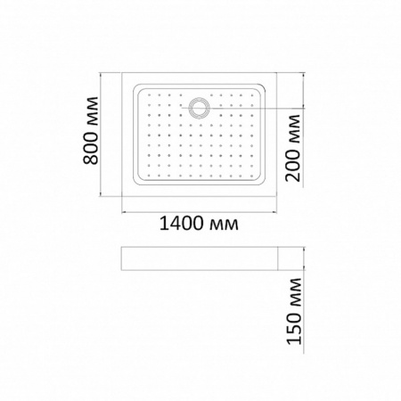 Фото поддон акриловый bandhours rectangular 814-tray 80x140 см