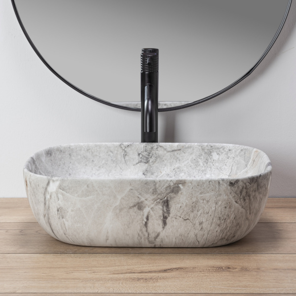 Фото раковина rea livia stone 50 см rea-u3800
