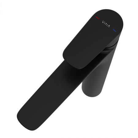 Фото смесители для раковины vitra flow soft a4301036exp цвет черный
