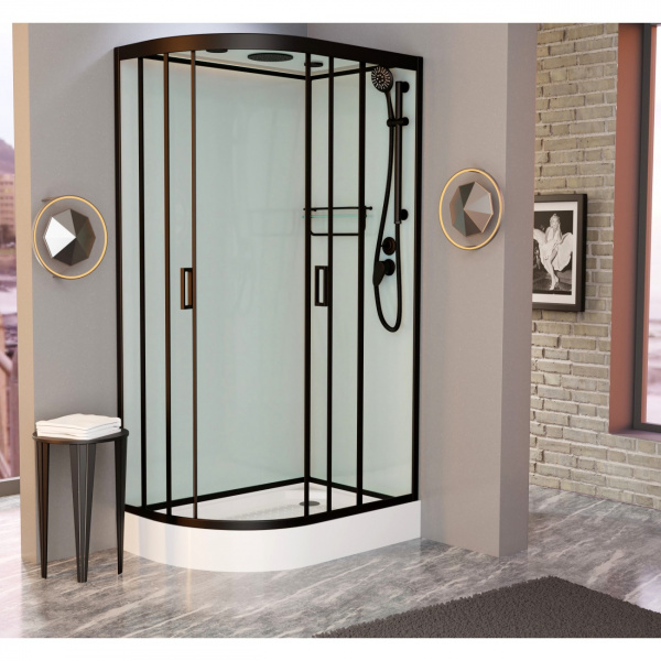 Фото душевая кабина душевая кабина frank f411r black 110x80 см 114115