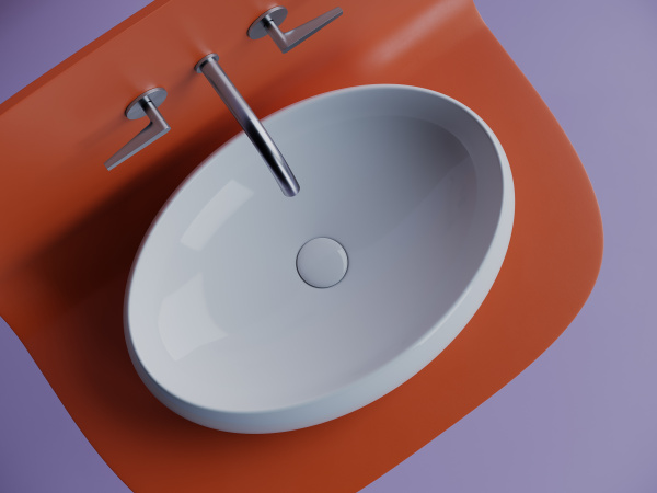 Фото раковина накладная ceramicanova element 56 см, цвет: белый cn5033