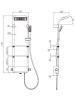 Фото душевая стойка aquame aqm8003w, цвет : белый